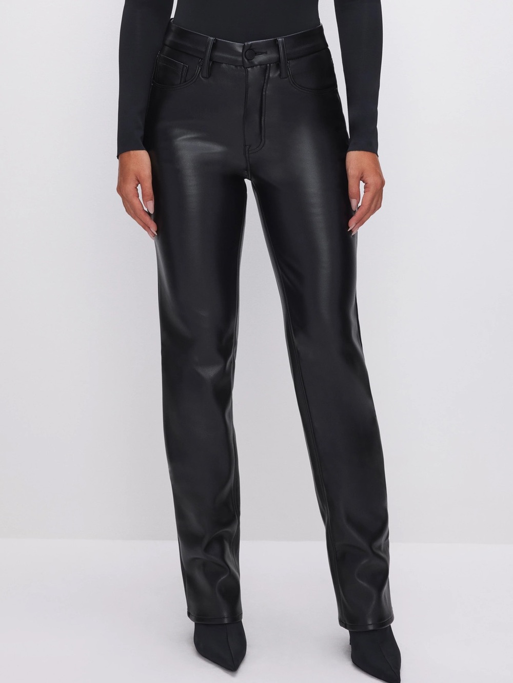 Good American Good Icon Faux Leather Pants